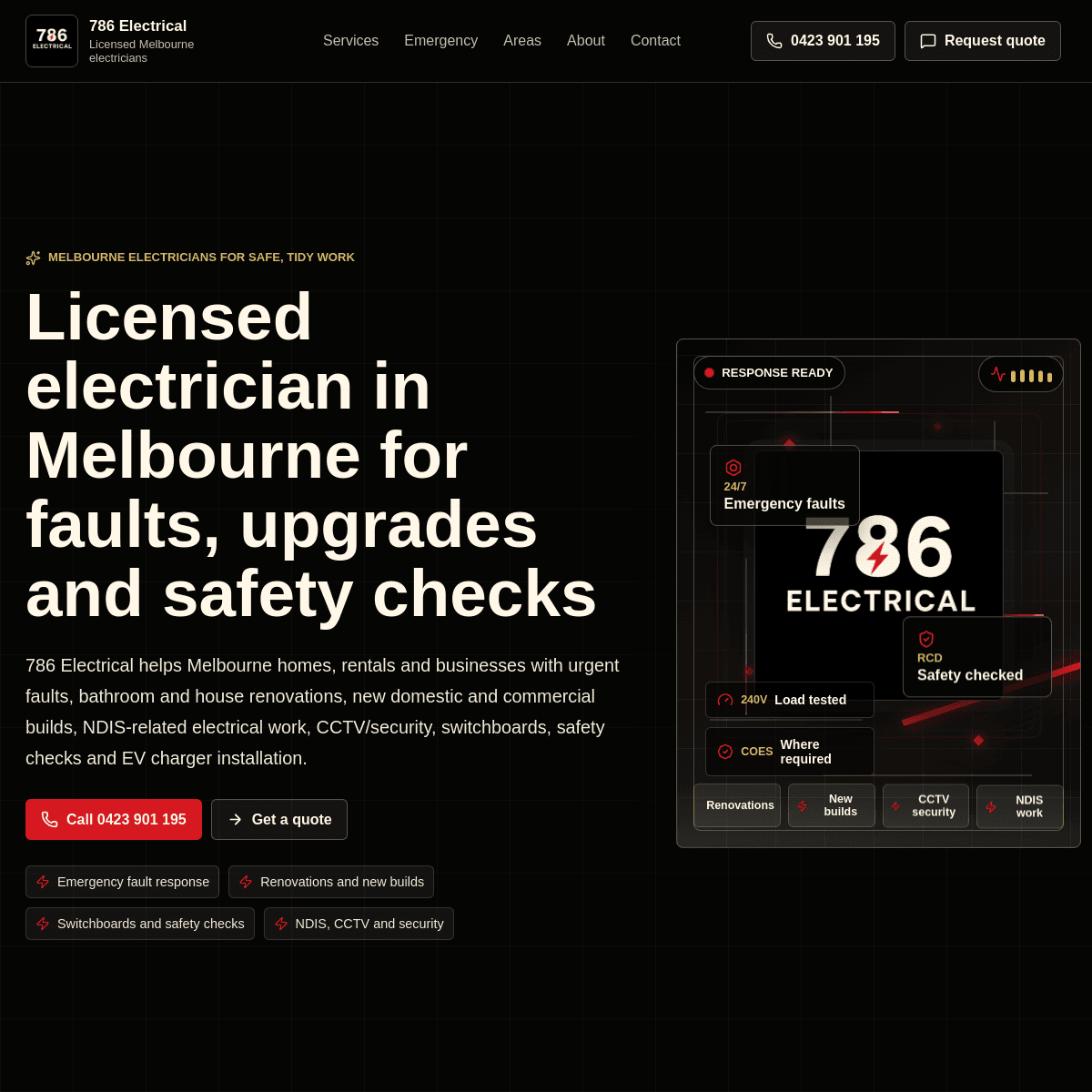 786 Electrical website