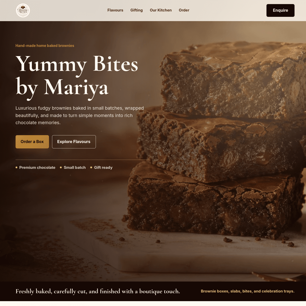 Yummy Bites by Mariya website